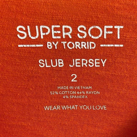 Torrid super soft slub jersey crewneck top orange 2X - Picture 5 of 5